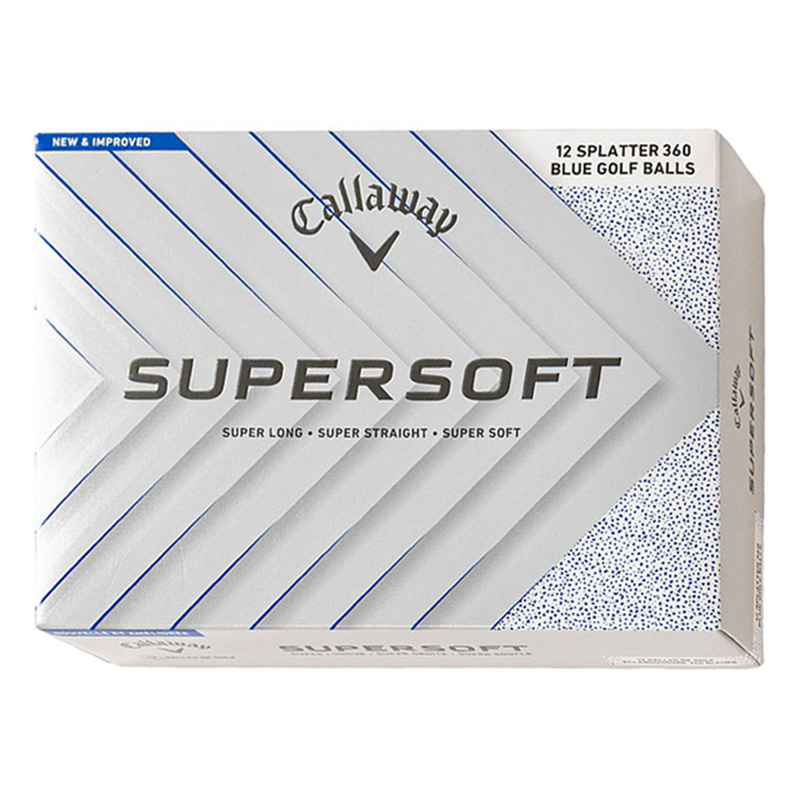 スーパーソフト SPLATTER 360 12球 ブルースプラッター・ホワイト
