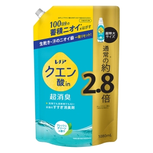 ●レノア クエン酸in超消臭 フレッシュグリーンの香り つめかえ用超特大サイズ 1080ml 4987176149695×1