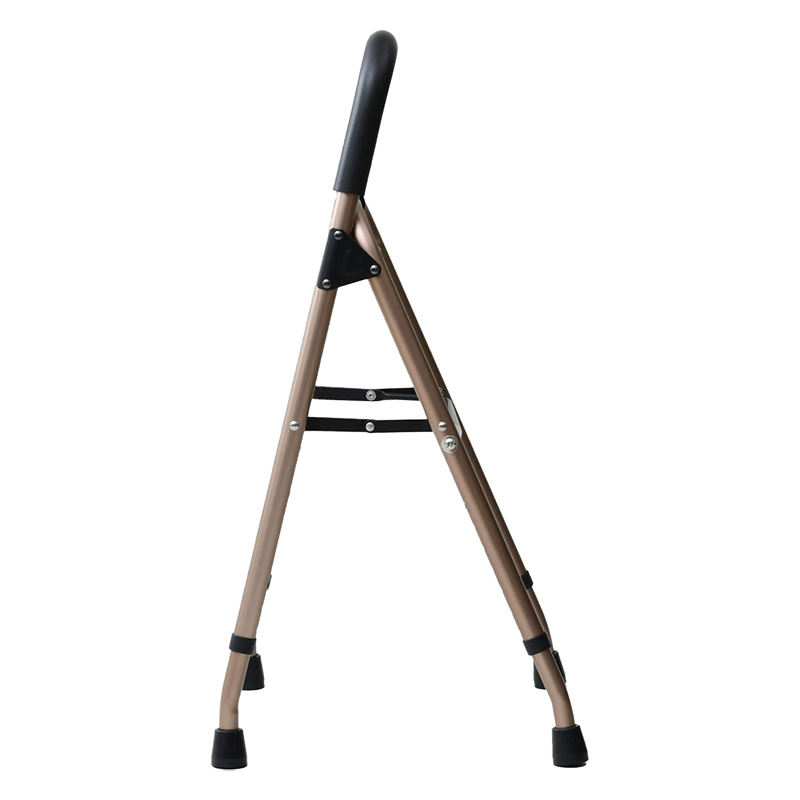 ●アルミ補助ステッキ 幅44～47×奥行41～50×高さ80～95cm KTA-50(BZ) ブロンズ 4983771103421×1