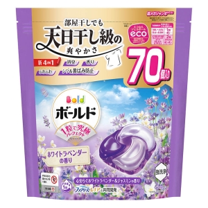 ●ボールドジェルボール4D心安らぐホワイトラベンダー&ジャスミンの香り つめかえ超メガジャンボサイズ 70個入 4987176292452×1