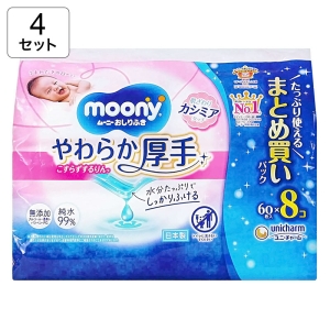 【1ケース4袋入】おしりふき やわらか厚手 詰替 60枚×8コ 4903111158201×4