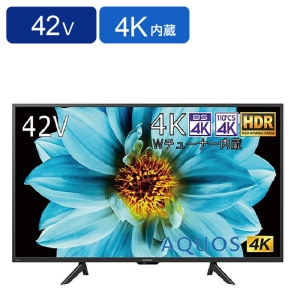●42V型4K液晶テレビ 4T-C42DJ1 4974019191645×1