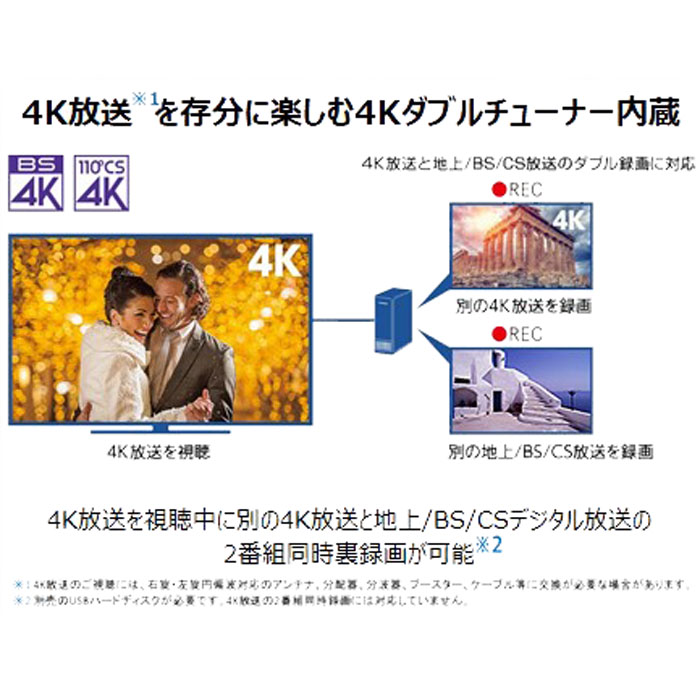 ●42V型4K液晶テレビ 4T-C42DJ1 4974019191645×1