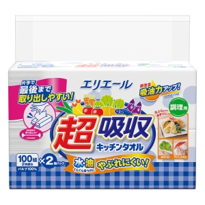 ●超吸収キッチンタオル シートタイプ  100組×2個パック 4902011824315×1
