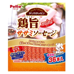 ●デリカテッセン 鶏旨 ミニ ササミソーセージ 36本入 4903588134098×1