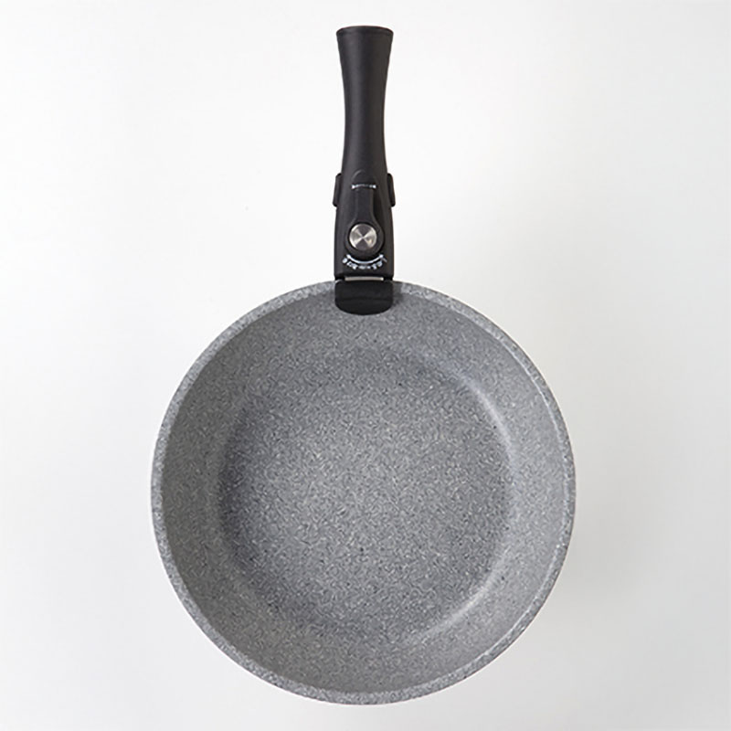 ●取手が取れる 軽くて丈夫なストーン調マーブルフライパン 26cm ガス火・IH対応 4570142969979×1