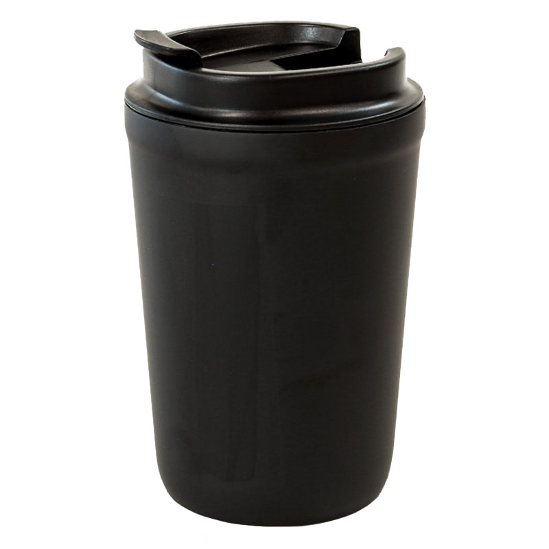 ●倒れてもこぼれにくい蓋つきタンブラー 保温｜保冷対応 360ml ブラック 4570142959000×1