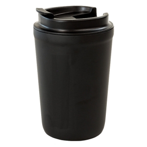 ●倒れてもこぼれにくい蓋つきタンブラー 保温｜保冷対応 360ml ブラック 4570142959000×1