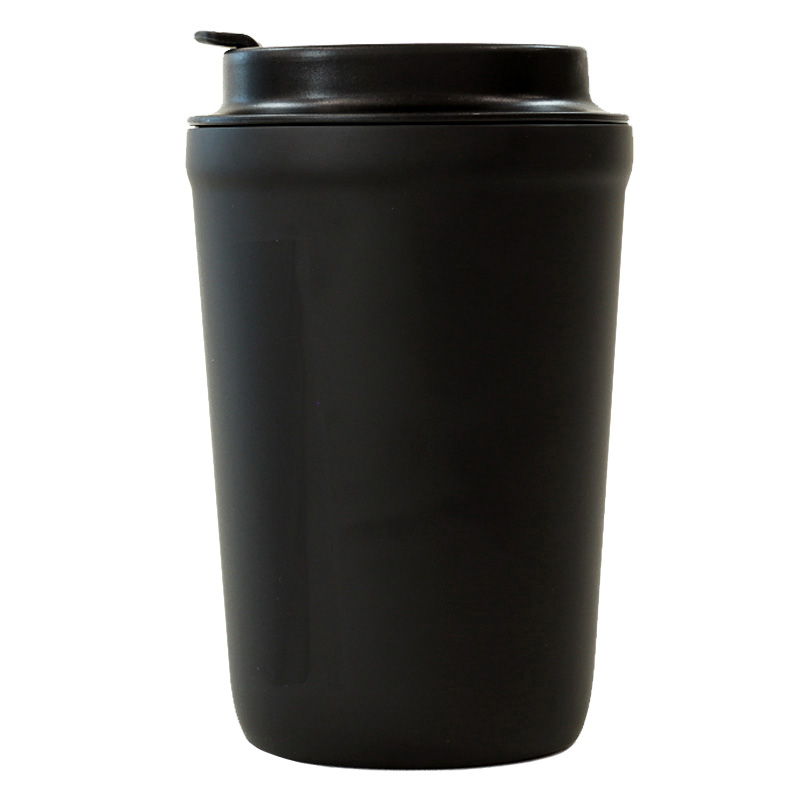 ●倒れてもこぼれにくい蓋つきタンブラー 保温｜保冷対応 360ml ブラック 4570142959000×1
