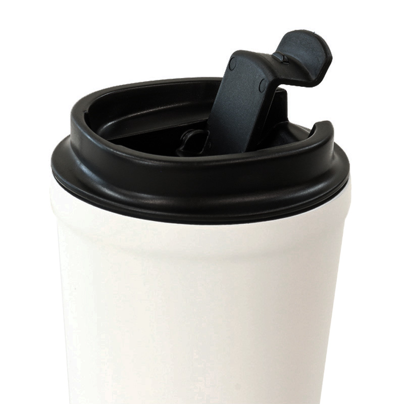 ●倒れてもこぼれにくい蓋つきタンブラー 保温｜保冷対応 360ml ホワイト 4570142959017×1