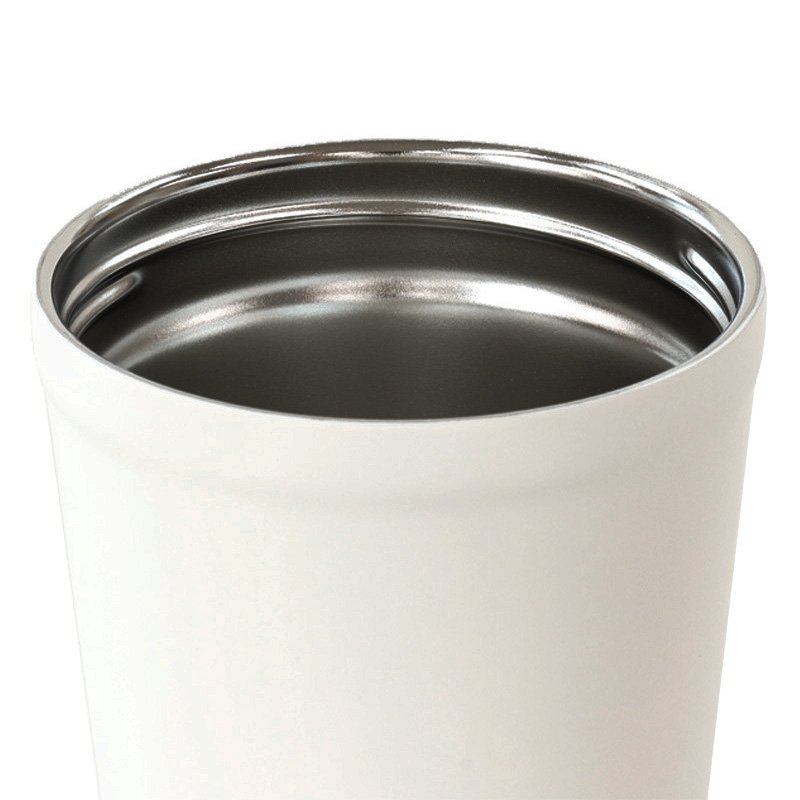 ●倒れてもこぼれにくい蓋つきタンブラー 保温｜保冷対応 360ml ホワイト 4570142959017×1