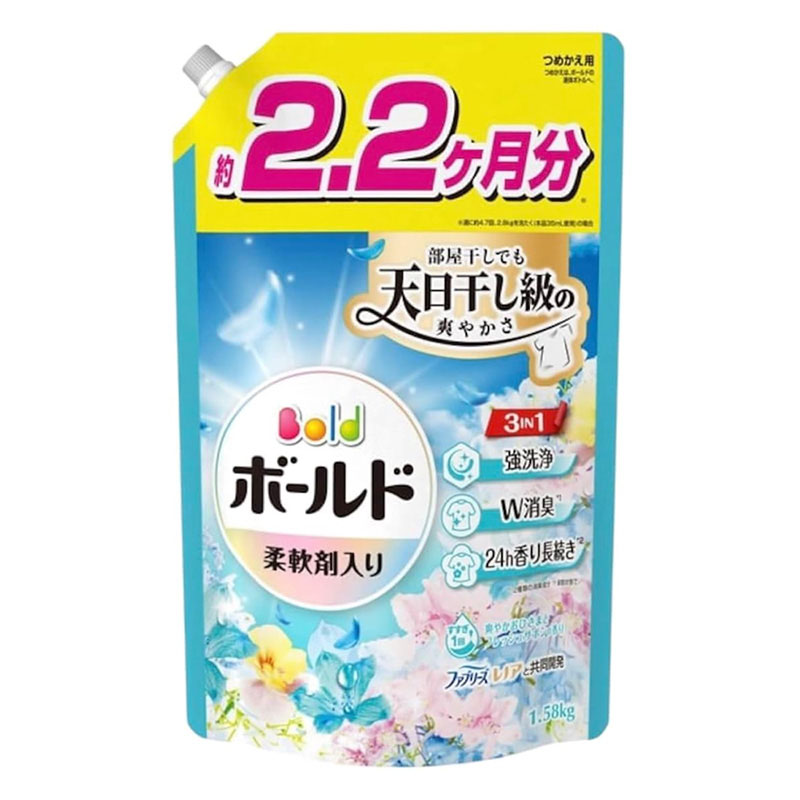 ●ボールドジェル フレッシュサボンの香り 詰替用 ウルトラジャンボ 1580g 4987176295668×1