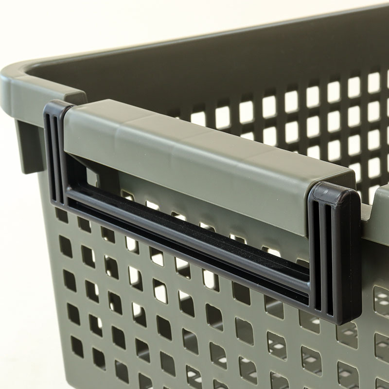 ●Boiteリビング ハンディーバスケット ハイ カーキ 4988562004468×1