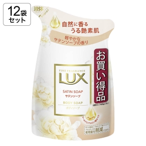 ★【12袋セット】ラックス ボディウォッシュ サテンソープ 詰替 300g 4902111768816×12