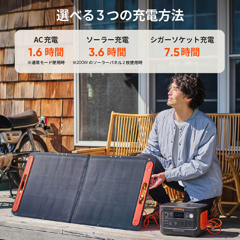 ●ポータブル電源 600 JE-600C Plus グレー|オレンジ