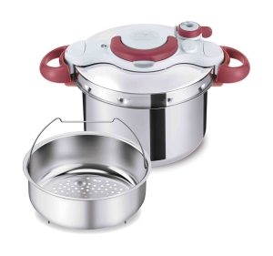 【お取り寄せ商品】クリプソミニット イージー ルビーレッド ガス・IH対応 6L シルバー