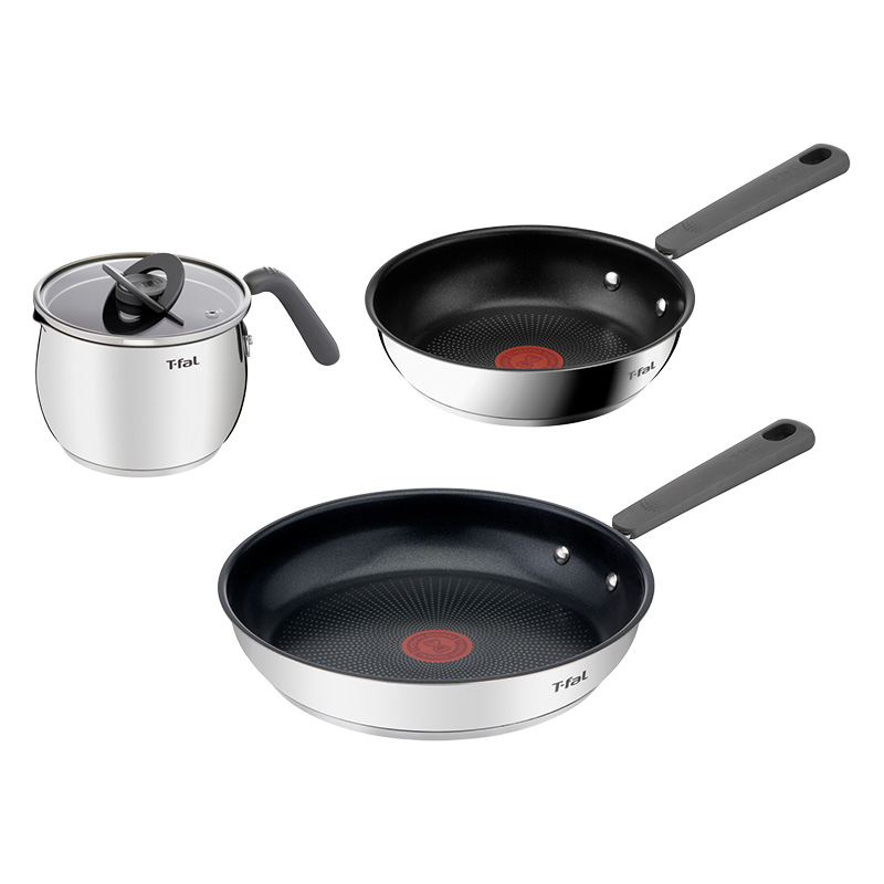 IHオプティスペース スマート ステンレスフライパン 3点セット IH・ガス火対応