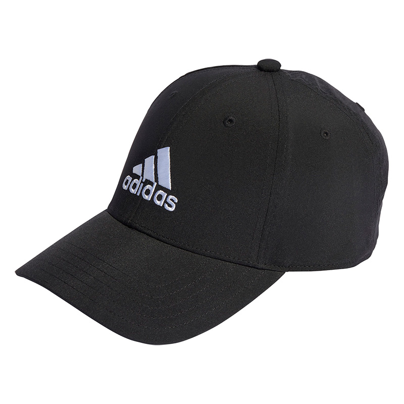 adidas 刺繍ロゴ 軽量ベースボールキャップ 57-60cm ブラック×ホワイト