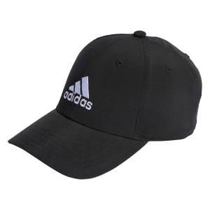 adidas 刺繍ロゴ 軽量ベースボールキャップ 57-60cm ブラック×ホワイト