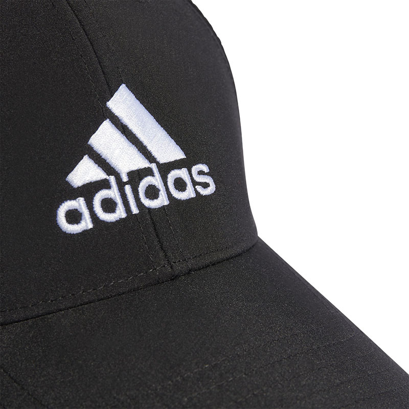 adidas 刺繍ロゴ 軽量ベースボールキャップ 57-60cm ブラック×ホワイト