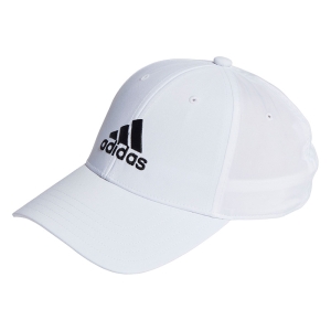 adidas 刺繍ロゴ 軽量ベースボールキャップ 57-60cm ホワイト×ブラック