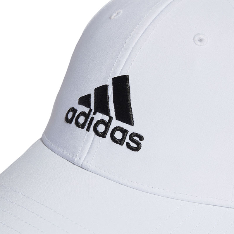 adidas 刺繍ロゴ 軽量ベースボールキャップ 57-60cm ホワイト×ブラック