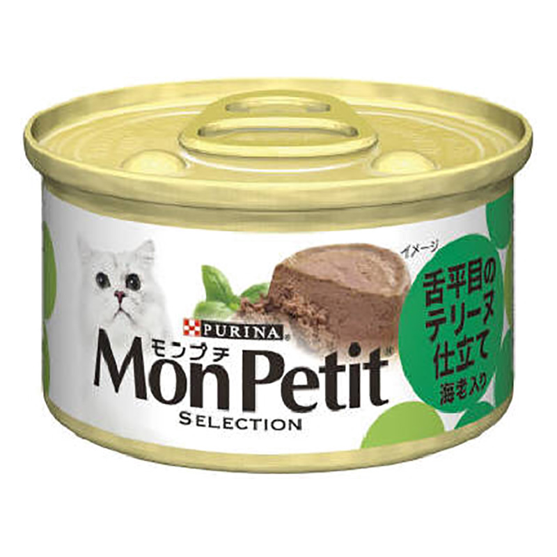 モンプチ缶 テリーヌ仕立てなめらか舌平目 海老入り 85g
