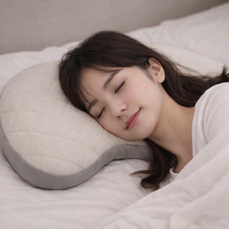 横向きに寝やすい そば枕 32×52cm かため ベージュ