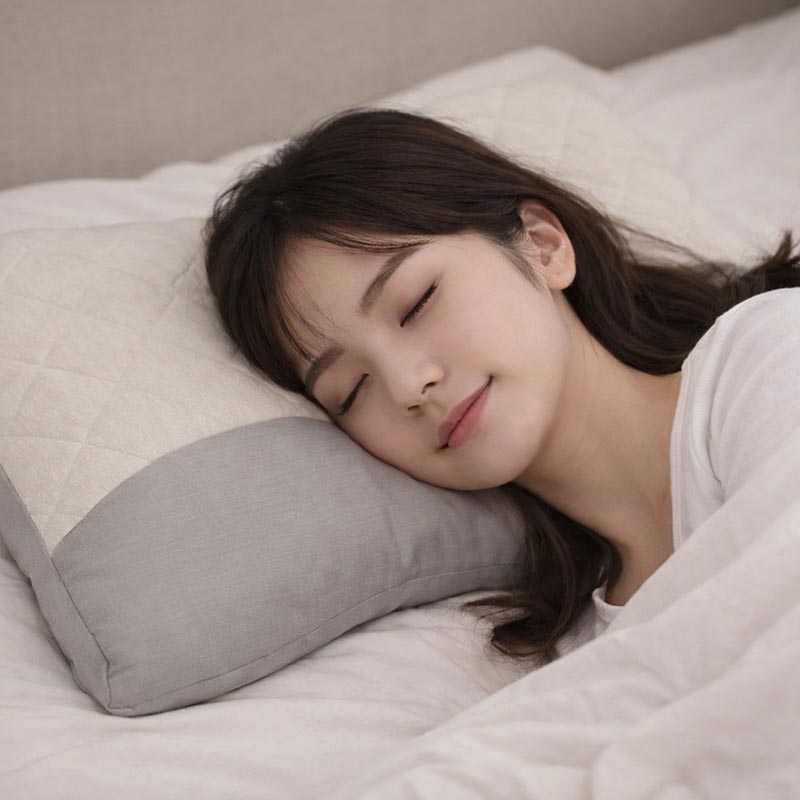 肩にフィットしやすいそば枕 32×52cm かため ベージュ