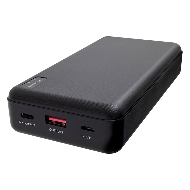 モバイルバッテリー充電器 20000mA ブラック GH-BTPX200-BK