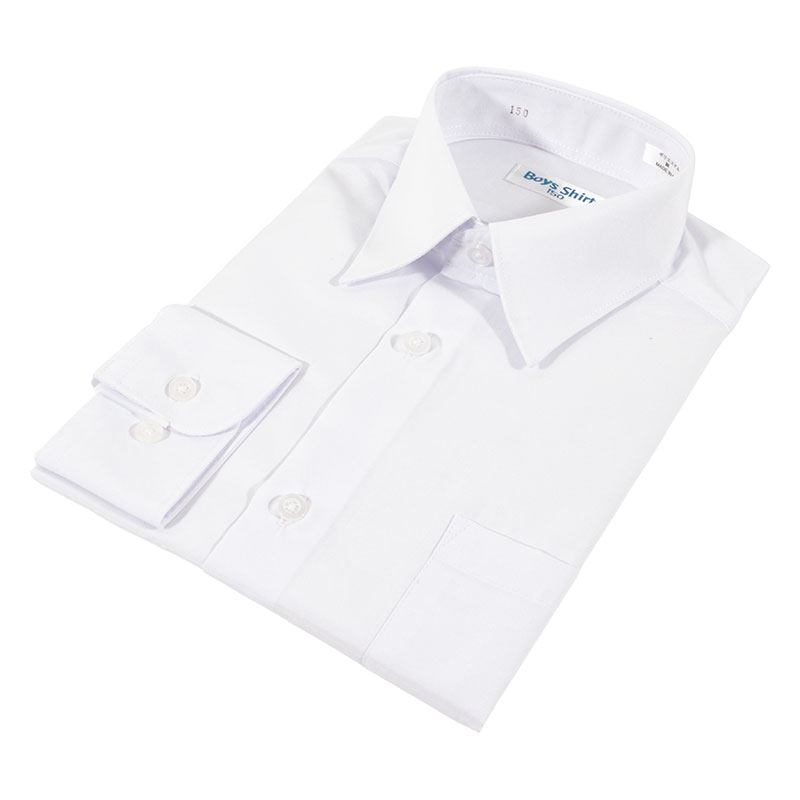 【お取り寄せ商品】男児 長袖 スクールシャツ 白