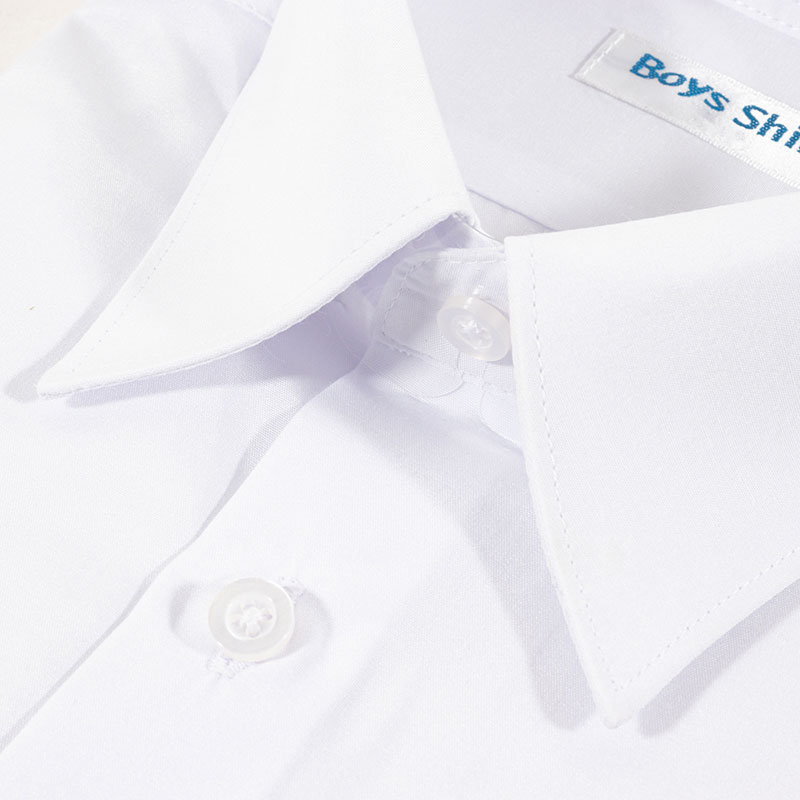 【お取り寄せ商品】男児 長袖 スクールシャツ 白