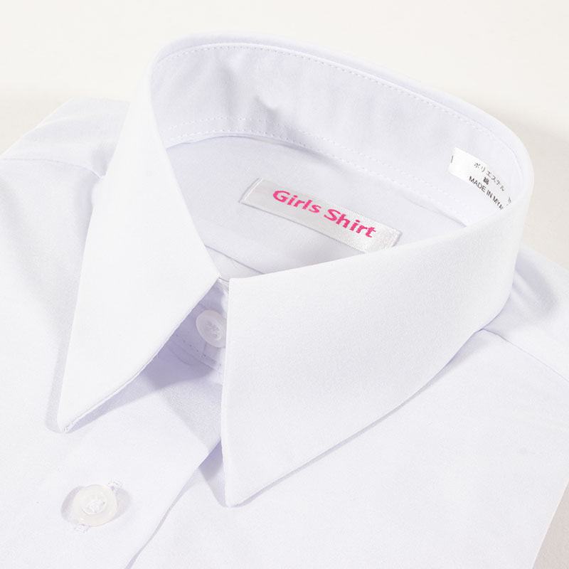 【お取り寄せ商品】女児 長袖 スクールブラウス 白