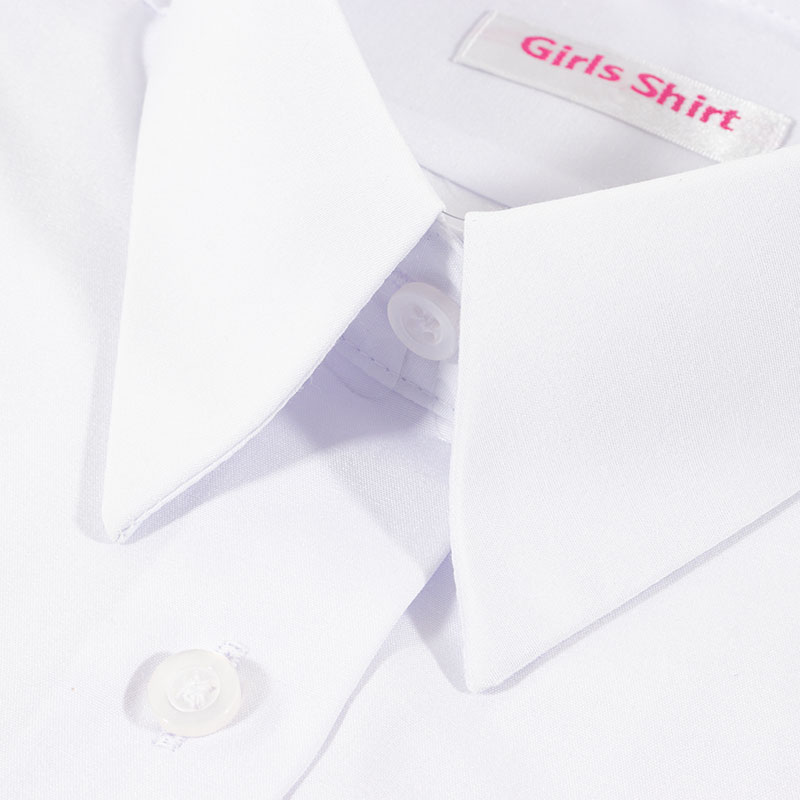 【お取り寄せ商品】女児 長袖 スクールブラウス 白