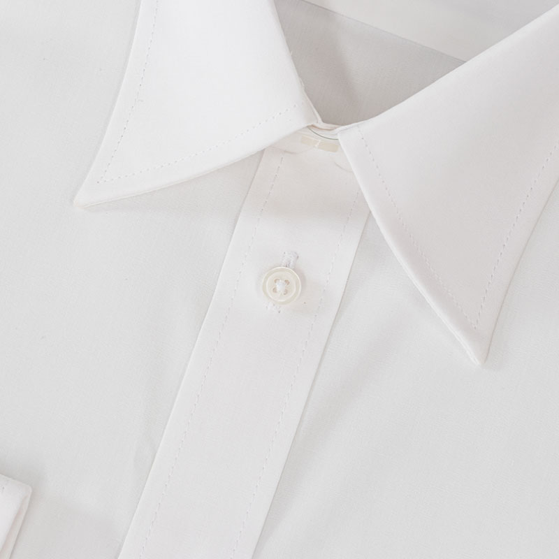 長袖 形態安定ビジネスシャツ S 白 首周り 37 裄丈 78