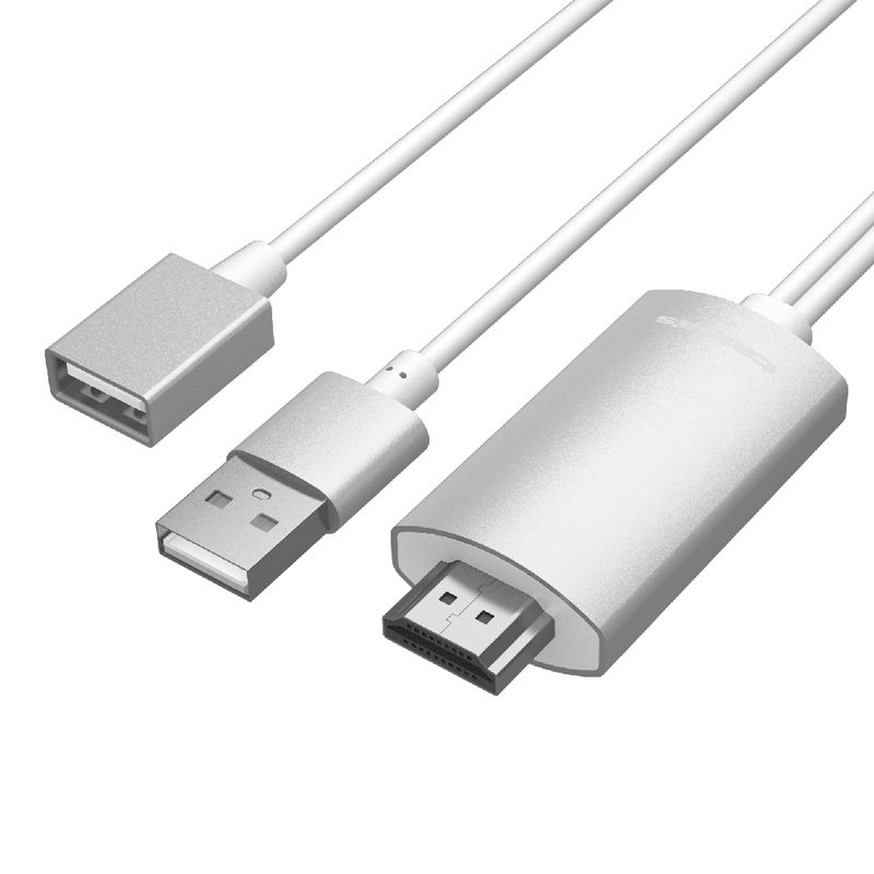 iPhone用 HDMIケーブル 2.0m ホワイト