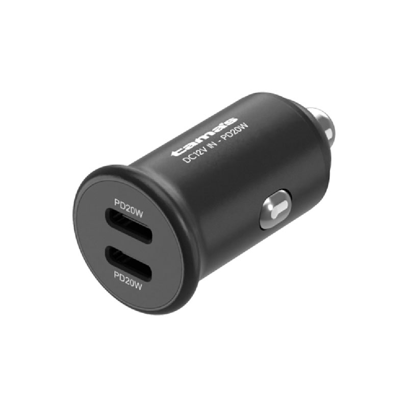 車載充電器 PD20W カーチャージャー C×2 ブラック