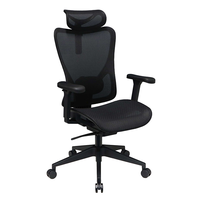 エラストマーメッシュチェア YK-9018 ブラック