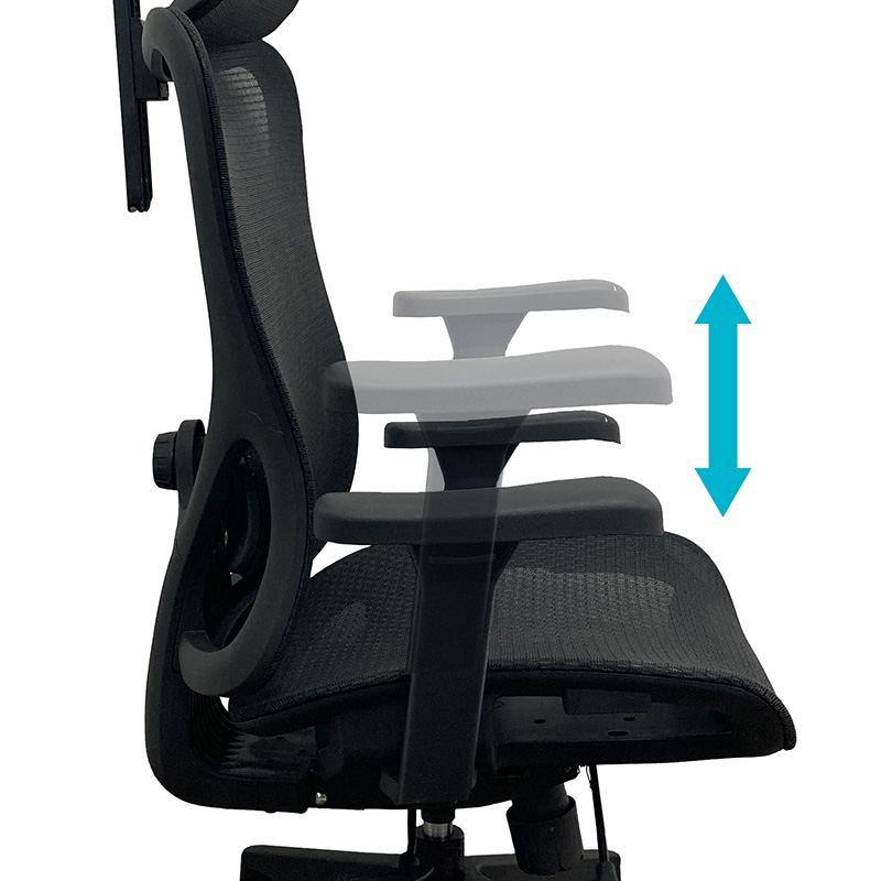 エラストマーメッシュチェア YK-9018 ブラック