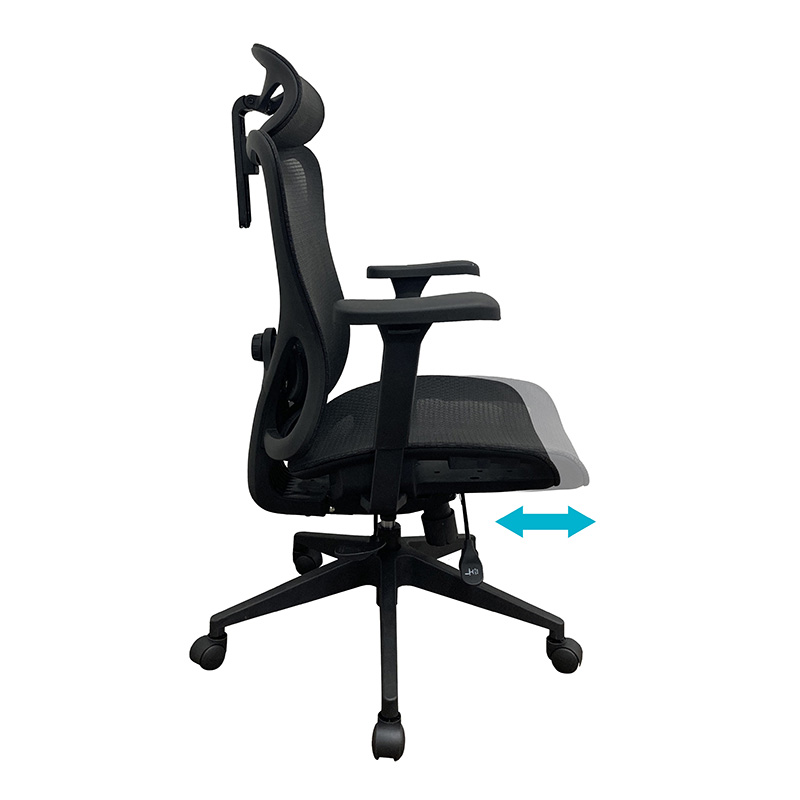 エラストマーメッシュチェア YK-9018 ブラック