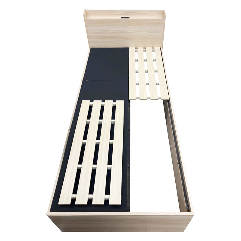 【店舗受け取り限定】チェスト ベッド シングル 約 幅98.2×奥行207.1×高85.2cm LUー1317CBX