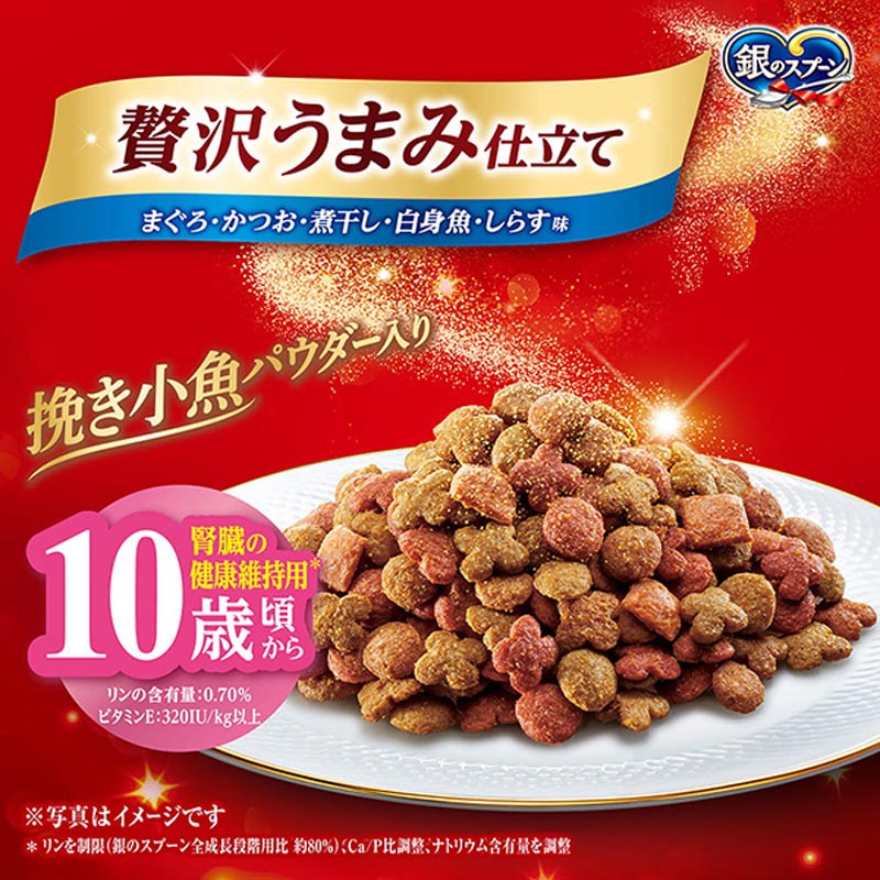 銀のスプーン 贅沢うまみ仕立て10歳頃からまぐろ・かつお・煮干し・白身魚・しらす味 1.1kg