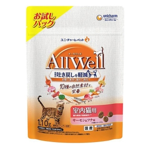 オールウェル 10種の自然素材 室内猫用 サーモン＆ツナ味 110g