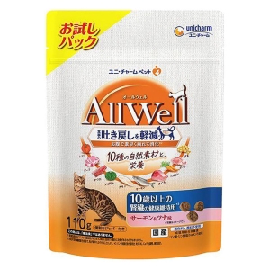 オールウェル 10種の自然素材 10歳以上の腎臓の健康維持用 サーモン＆ツナ味 110g