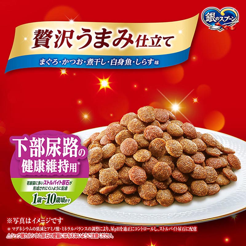 銀のスプーン 贅沢うまみ仕立て下部尿路の健康維持用1歳～10歳頃までまぐろ・かつお・煮干し白身魚しらす 1.1kg