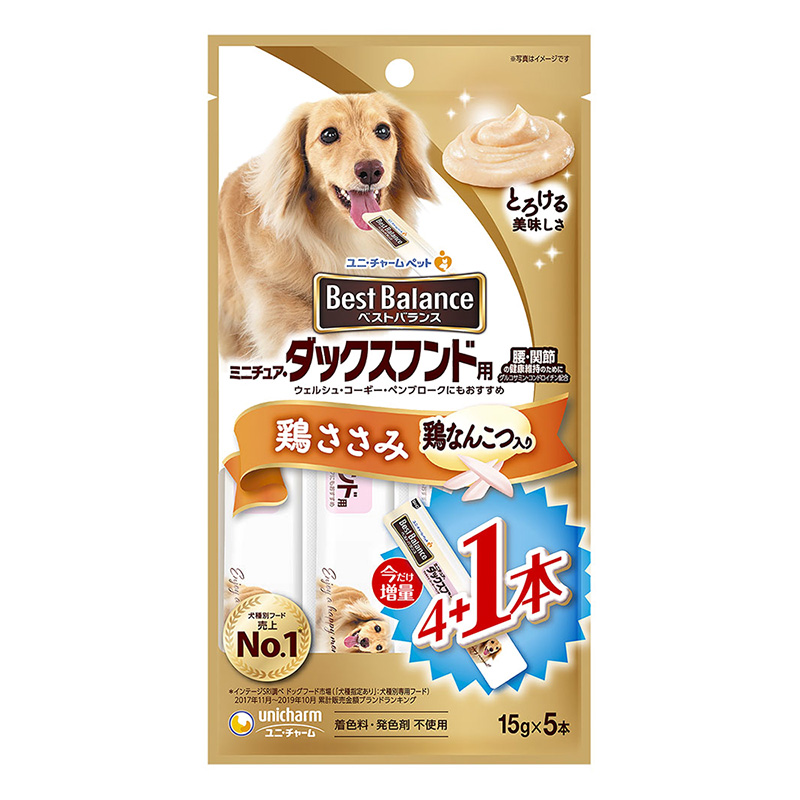 ベストバランスおやつ ミニチュア・ダックスフンド用 鶏ささみ 15gx5本