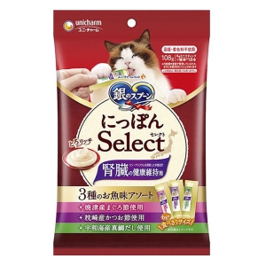 銀のスプーン にっぽんSelect とろリッチ 腎臓の健康維持用 3種のお魚味アソート 108g