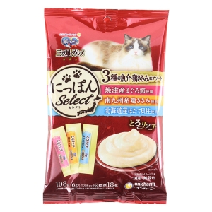 銀のスプーン にっぽんSelect とろリッチ 3種の魚介・鶏ささみ味アソート 108g