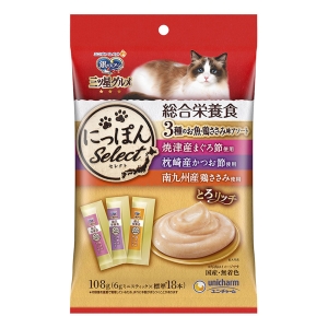 銀のスプーン三ツ星グルメおやつにっぽんSelect総合栄養食とろリッチ3種のお魚・鶏ささみ味アソート108g