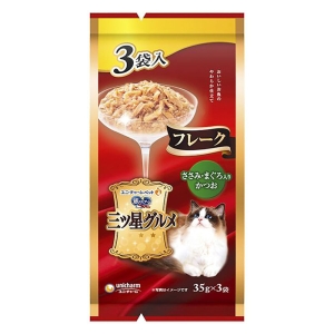 銀のスプーン三ツ星グルメ パウチフレーク ささみ・まぐろ入りかつお 35g×3袋